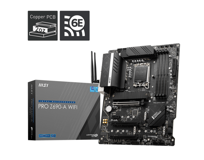 MSI MOTHERBOARD 690 (PRO Z690A WIFI) (FOR INTEL)